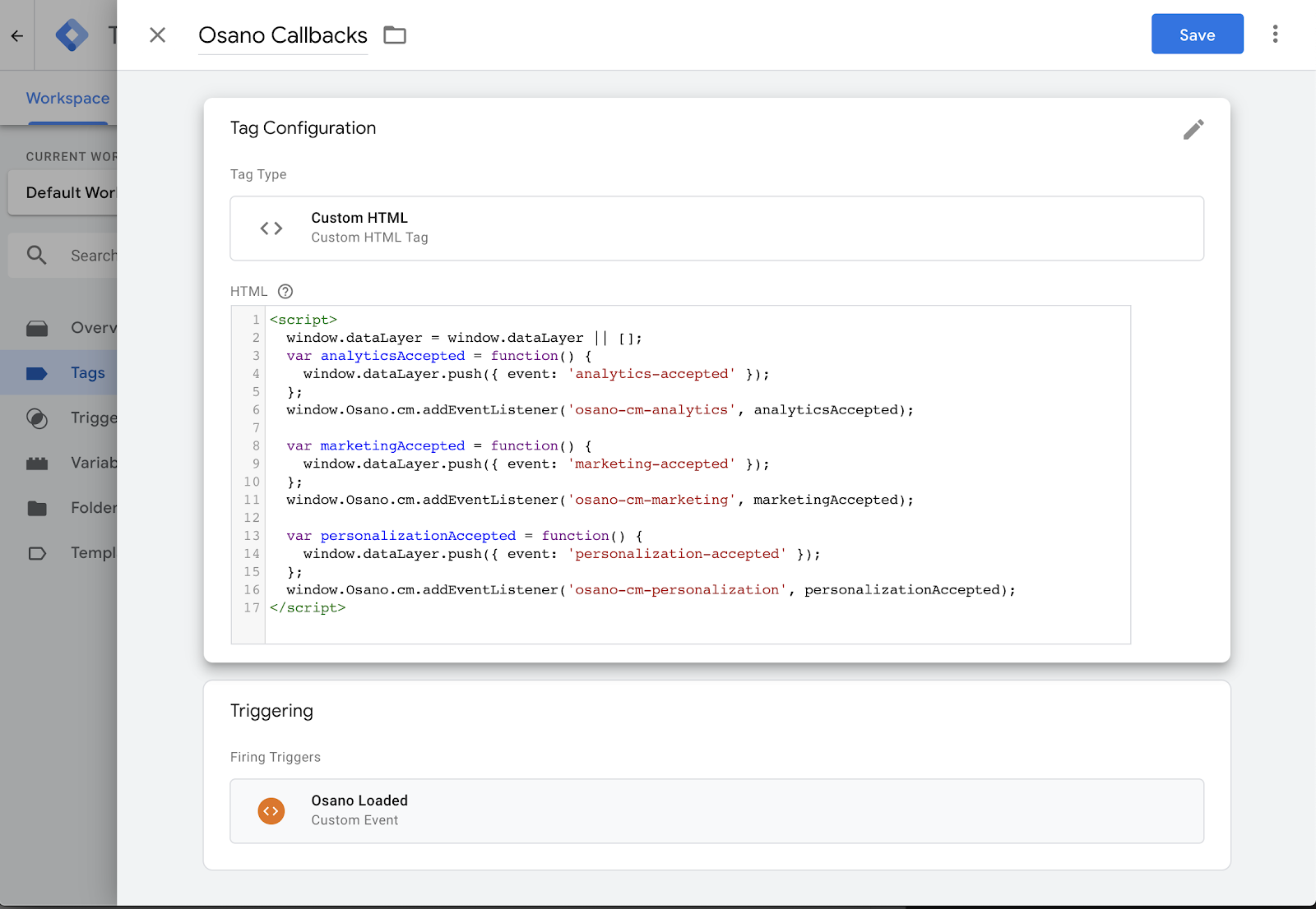 Cookie Consent - GTM Callbacks