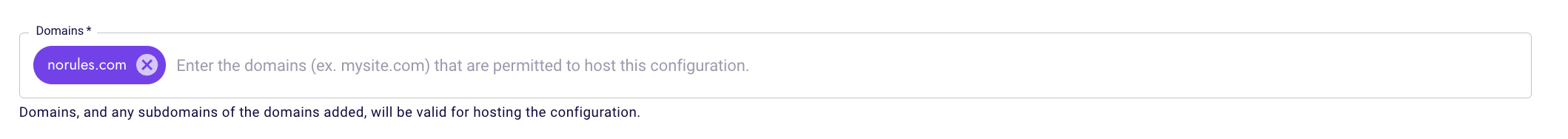 Cookie Consent - Settings - Domains